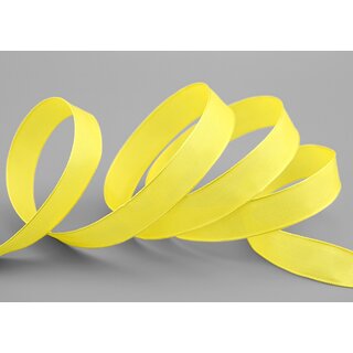3 m x 15 mm SEIDENBAND LINA 615 GELB mit Drahtkanten Stoffband Dekoband Drahtkantenband Geschenkband Tischdeko