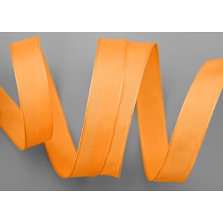 3 m x 15 mm SEIDENBAND LINA 620 ORANGE mit Drahtkanten Stoffband Dekoband Drahtkantenband Geschenkband Tischdeko
