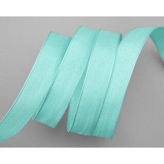 20 m x 15 mm SEIDENBAND LINA 036 Mint Mintgrn mit Drahtkanten Stoffband Dekoband Drahtkantenband Geschenkband Tischdeko