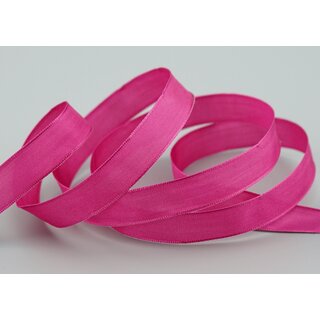 20 m x 15 mm SEIDENBAND LINA 616 PINK Fuchsia mit Drahtkanten Stoffband Dekoband Drahtkantenband Geschenkband Tischdeko