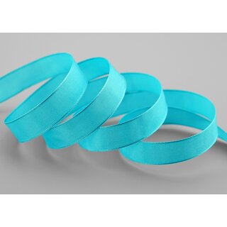 20 m x 15 mm SEIDENBAND LINA 703 TRKIS Trkisblau mit Drahtkanten Stoffband Dekoband Drahtkantenband Geschenkband Tischdeko