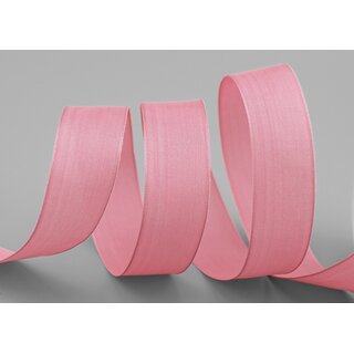3 m x 25 mm SEIDENBAND LINA 020 ALTROSA Rosa mit Drahtkanten Stoffband Dekoband Drahtkantenband Geschenkband Tischdeko