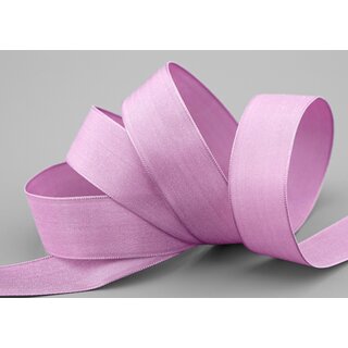 3 m x 25 mm SEIDENBAND LINA 026 LAVENDEL mit Drahtkanten Stoffband Dekoband Drahtkantenband Geschenkband Tischdeko