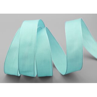 3 m x 25 mm SEIDENBAND LINA 036 Mint Mintgrn mit Drahtkanten Stoffband Dekoband Drahtkantenband Geschenkband Tischdeko