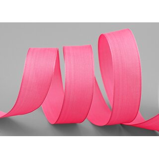 3 m x 25 mm SEIDENBAND LINA 606 ROSA Babypink mit Drahtkanten Stoffband Dekoband Drahtkantenband Geschenkband Tischdeko