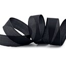 3 m x 25 mm SEIDENBAND LINA 613 SCHWARZ mit Drahtkanten...