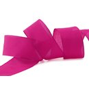 3 m x 40 mm SEIDENBAND LINA 616 PINK Fuchsia mit...