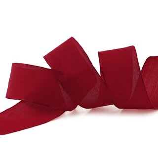 20 m x 40 mm SEIDENBAND LINA 018 Bordeaux mit Drahtkanten Stoffband Dekoband Drahtkantenband Geschenkband Tischdeko