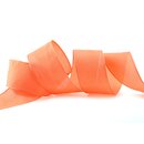 20 m x 40 mm SEIDENBAND LINA 420 APRICOT Mandarin mit...
