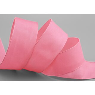 20 m x 40 mm SEIDENBAND LINA 504 ROSA Koralle mit Drahtkanten Stoffband Dekoband Drahtkantenband Geschenkband Tischdeko