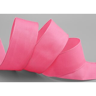 20 m x 40 mm SEIDENBAND LINA 606 ROSA Babypink mit Drahtkanten Stoffband Dekoband Drahtkantenband Geschenkband Tischdeko