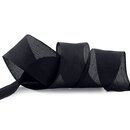 20 m x 40 mm SEIDENBAND LINA 613 SCHWARZ mit Drahtkanten...