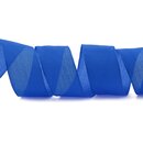 20 m x 40 mm SEIDENBAND LINA 614 BLAU mit Drahtkanten...