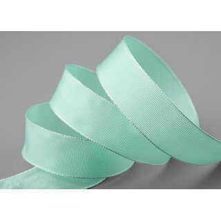 3 m x 25 mm Drahtkantenband LEO MINTGRN Hellgrn (027) Dekoband mit Drahtkanten einfarbig Geschenkband Stoffband Schleifenband Visco Draht