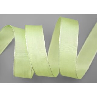3 m x 25 mm Drahtkantenband LEO HELLGELB Lemongrn (105) Grn Dekoband mit Drahtkanten einfarbig Geschenkband Stoffband Schleifenband Visco Draht