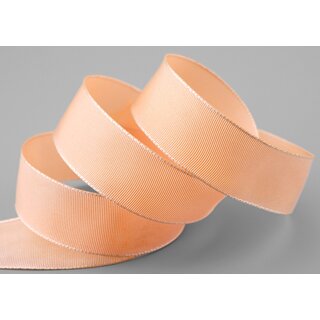 3 m x 25 mm Drahtkantenband LEO HELL APRICOT (123) Dekoband mit Drahtkanten einfarbig Geschenkband Stoffband Schleifenband Visco Draht