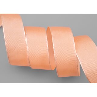 3 m x 25 mm Drahtkantenband LEO HELL APRICOT (123) Dekoband mit Drahtkanten einfarbig Geschenkband Stoffband Schleifenband Visco Draht