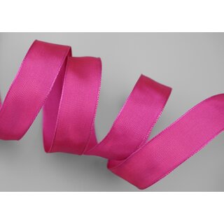 3 m x 25 mm Drahtkantenband LEO HIMBEERE (169) Dekoband mit Drahtkanten einfarbig Geschenkband Stoffband Schleifenband Visco Draht
