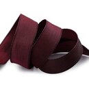 3 m x 25 mm Drahtkantenband LEO BORDEAUX Weinrot (194)...