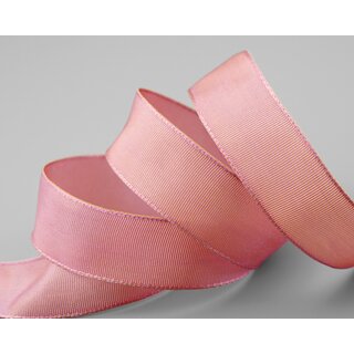 3 m x 25 mm Drahtkantenband LEO ALTROSA Puderrosa Rosa (204) Dekoband mit Drahtkanten einfarbig Geschenkband Stoffband Schleifenband Visco Draht