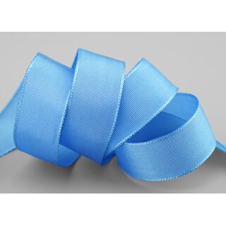 3 m x 25 mm Drahtkantenband LEO TAUBENBLAU Hellblau (214) Dekoband mit Drahtkanten einfarbig Geschenkband Stoffband Schleifenband Visco Draht