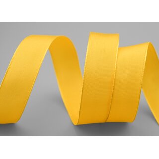 3 m x 25 mm Drahtkantenband LEO GELB Dunkelgelb (534) Dekoband mit Drahtkanten einfarbig Geschenkband Stoffband Schleifenband Visco Draht
