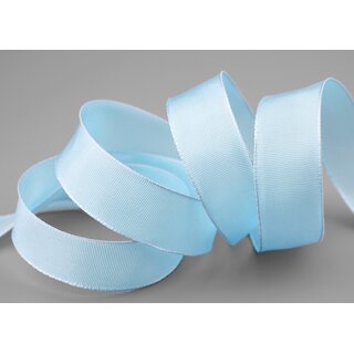 3 m x 25 mm Drahtkantenband LEO HELLBLAU (602) Dekoband mit Drahtkanten einfarbig Geschenkband Stoffband Schleifenband Visco Draht
