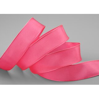3 m x 25 mm Drahtkantenband LEO BABY PINK Rosa (606) Dekoband mit Drahtkanten einfarbig Geschenkband Stoffband Schleifenband Visco Draht
