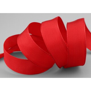 3 m x 25 mm Drahtkantenband LEO ROT (609) Dekoband mit Drahtkanten einfarbig Geschenkband Stoffband Schleifenband Visco Draht
