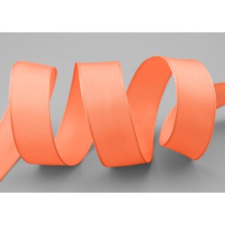 25 m x 25 mm Drahtkantenband LEO APRICOT Lachs (034) Dekoband mit Drahtkanten einfarbig Geschenkband Stoffband Schleifenband Visco Draht