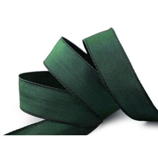 25 m x 25 mm Drahtkantenband LEO TANNENGRN Dunkelgrn Grn (035) Dekoband mit Drahtkanten einfarbig Geschenkband Stoffband Schleifenband Visco Draht