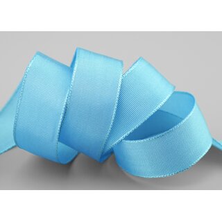 25 m x 25 mm Drahtkantenband LEO HIMMELBLAU Hellblau (201) Dekoband mit Drahtkanten einfarbig Geschenkband Stoffband Schleifenband Visco Draht