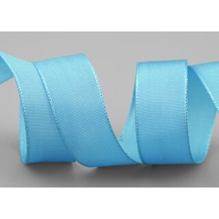 25 m x 25 mm Drahtkantenband LEO HIMMELBLAU Hellblau (201) Dekoband mit Drahtkanten einfarbig Geschenkband Stoffband Schleifenband Visco Draht