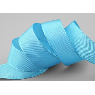 25 m x 25 mm Drahtkantenband LEO HIMMELBLAU Hellblau (201) Dekoband mit Drahtkanten einfarbig Geschenkband Stoffband Schleifenband Visco Draht
