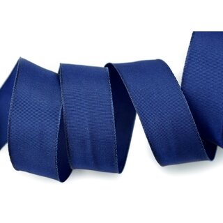 25 m x 25 mm Drahtkantenband LEO DUNKELBLAU (244) Dekoband mit Drahtkanten einfarbig Geschenkband Stoffband Schleifenband Visco Draht