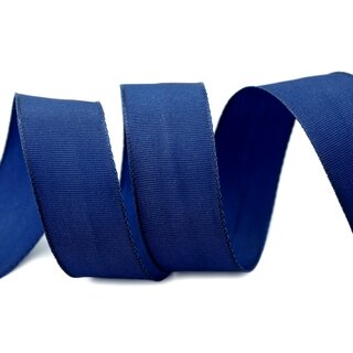 25 m x 25 mm Drahtkantenband LEO DUNKELBLAU (244) Dekoband mit Drahtkanten einfarbig Geschenkband Stoffband Schleifenband Visco Draht