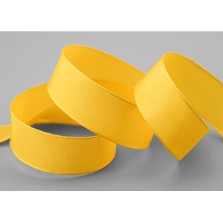 25 m x 25 mm Drahtkantenband LEO GELB Dunkelgelb (534) Dekoband mit Drahtkanten einfarbig Geschenkband Stoffband Schleifenband Visco Draht