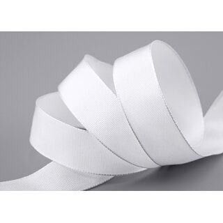 25 m x 25 mm Drahtkantenband LEO WEISS (601) Dekoband mit Drahtkanten einfarbig Geschenkband Stoffband Schleifenband Visco Draht