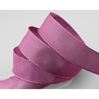 25 m x 25 mm Drahtkantenband LEO ALTROSA Dunkel (603) Dekoband mit Drahtkanten einfarbig Geschenkband Stoffband Schleifenband Visco Draht