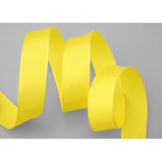 25 m x 25 mm Drahtkantenband LEO GELB (605) Dekoband mit Drahtkanten einfarbig Geschenkband Stoffband Schleifenband Visco Draht
