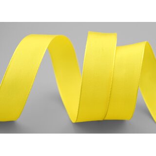 25 m x 25 mm Drahtkantenband LEO GELB (605) Dekoband mit Drahtkanten einfarbig Geschenkband Stoffband Schleifenband Visco Draht