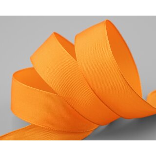 25 m x 25 mm Drahtkantenband LEO DOTTERGELB Hell Orange (620) Dekoband mit Drahtkanten einfarbig Geschenkband Stoffband Schleifenband Visco Draht