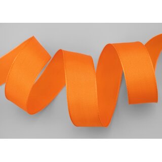 25 m x 25 mm Drahtkantenband LEO ORANGE (629) Dekoband mit Drahtkanten einfarbig Geschenkband Stoffband Schleifenband Visco Draht