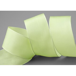 3 m x 40 mm Drahtkantenband LEO HELLGELB Lemongrn (105) Grn Dekoband mit Drahtkanten einfarbig Geschenkband Stoffband Schleifenband Visco Draht