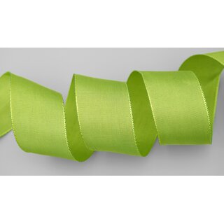 3 m x 40 mm Drahtkantenband LEO LINDGRN Hellgrn Grn (272) Dekoband mit Drahtkanten einfarbig Geschenkband Stoffband Schleifenband Visco Draht