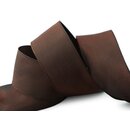 3 m x 40 mm Drahtkantenband LEO DUNKELBRAUN Schokobraun...