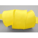 3 m x 40 mm Drahtkantenband LEO GELB (605) Dekoband mit...