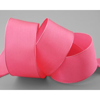 3 m x 40 mm Drahtkantenband LEO BABY PINK Rosa (606) Dekoband mit Drahtkanten einfarbig Geschenkband Stoffband Schleifenband Visco Draht