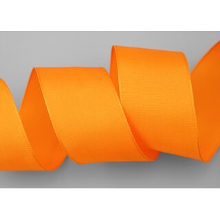 3 m x 40 mm Drahtkantenband LEO DOTTERGELB Hell Orange (620) Dekoband mit Drahtkanten einfarbig Geschenkband Stoffband Schleifenband Visco Draht