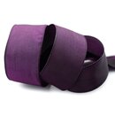 3 m x 40 mm Drahtkantenband LEO AUBERGINE Lila (710)...